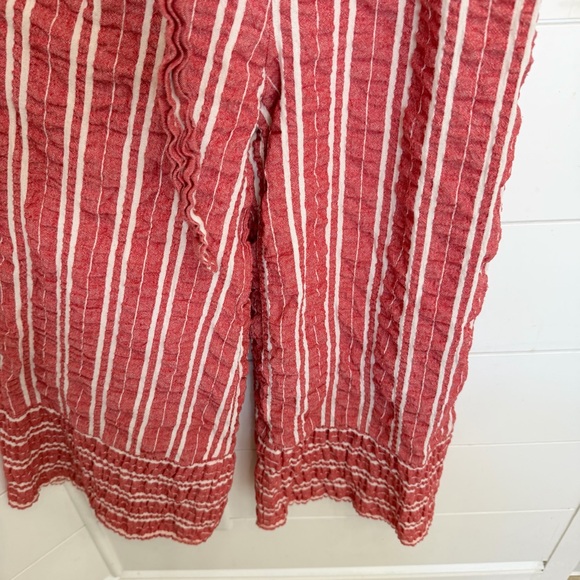 Anthropologie ETT:TWA Robin Striped Cropped Jumpsuit In Red 23674 - Picture 8 of 13